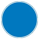 A blue circular road sign means:
